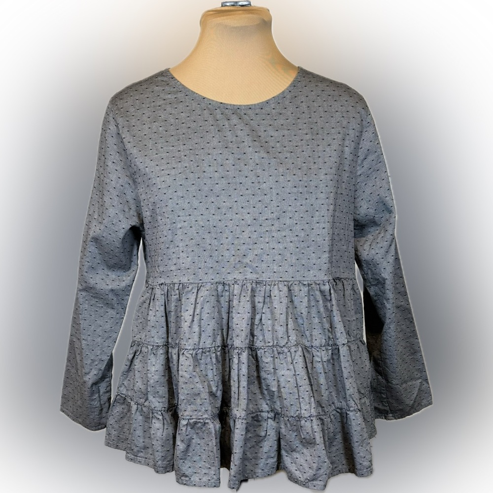 Sincerely Jules Peplum Ruffle Hem Top